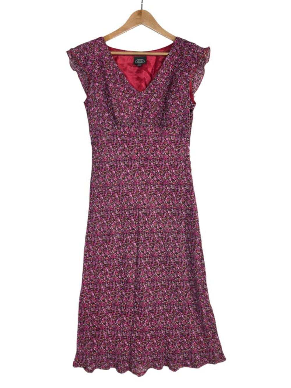 Laura Ashley Vintage Floral Midi Dress – Size 10 (Fully Lined)